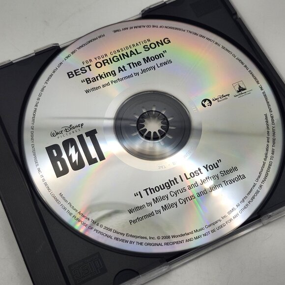 For Your Consideration Best Original Song BOLT Promo CD 2008 Disney Miley Cyrus - Picture 3 of 3
